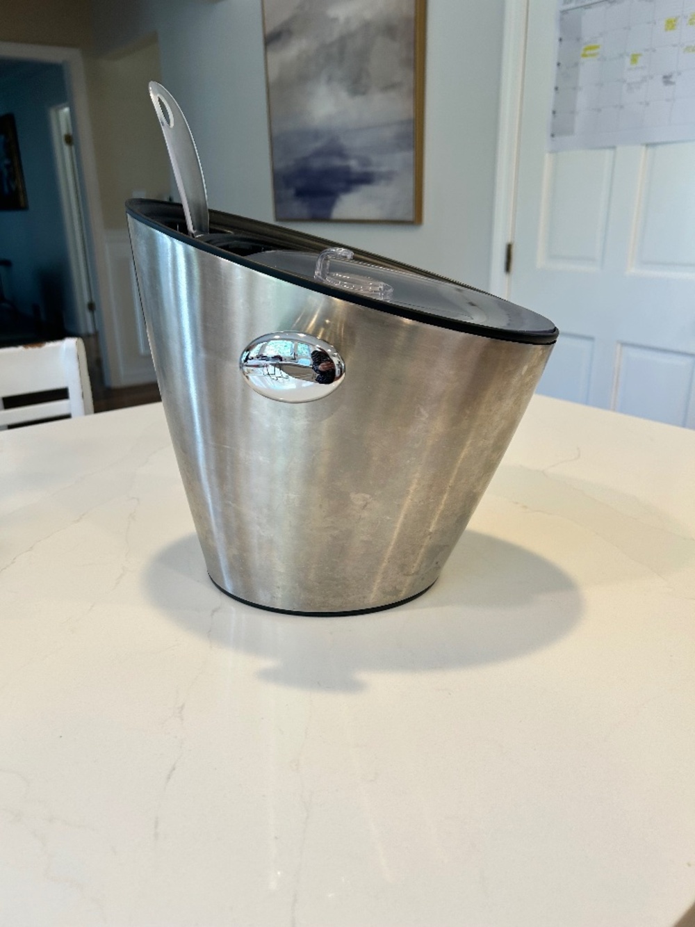 MCM Retro Michael Graves Design Stainless Steel Ice Bucket w/lid & Scoop